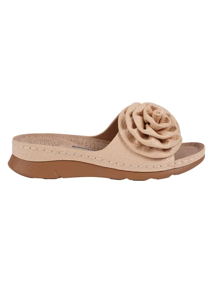 Женские плоские сандалии Honey Flower Rosette GC Shoes — изображение 2 из 5, прозрачный