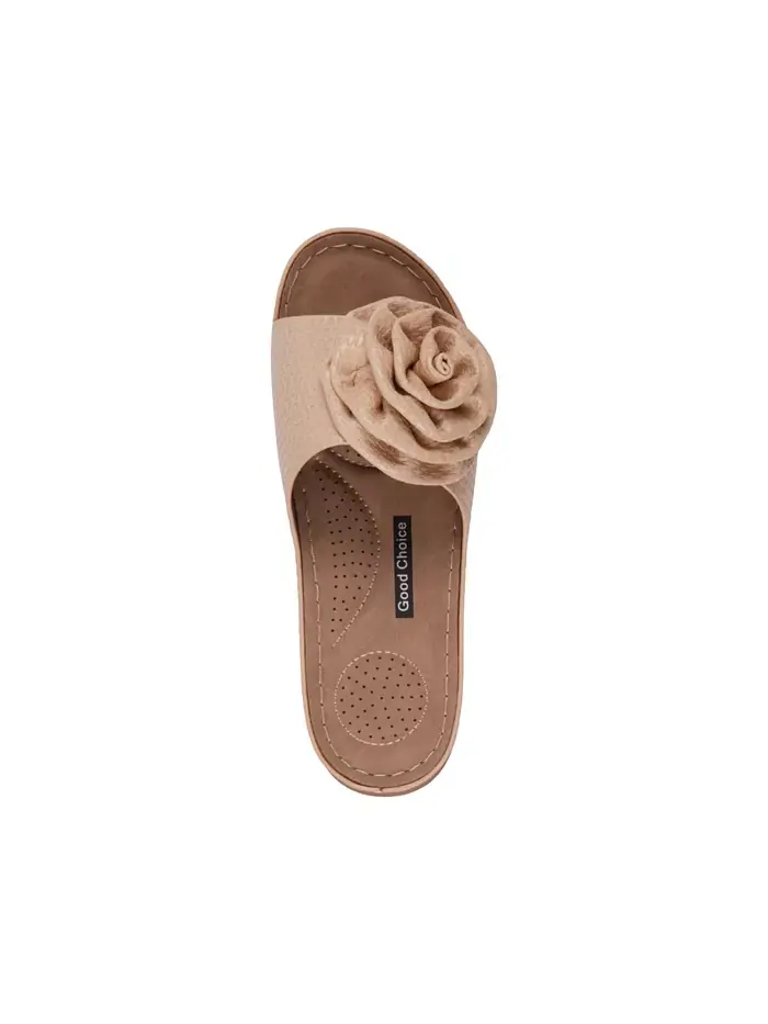 Женские плоские сандалии Honey Flower Rosette GC Shoes — изображение 4 из 5, прозрачный
