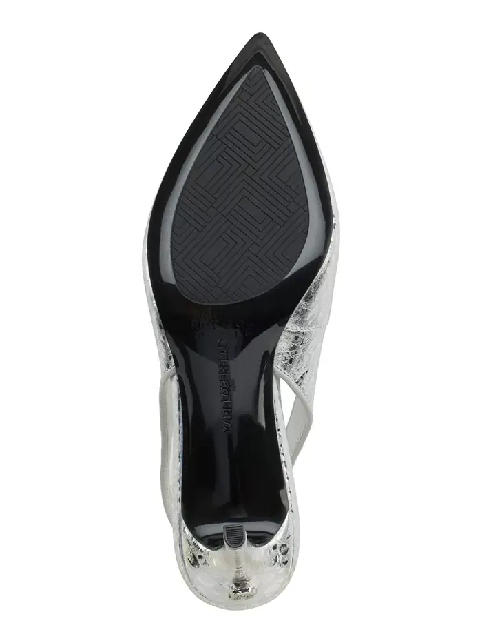 Женские туфли-лодочки Rosalyn Slingback KARL LAGERFELD PARIS — изображение 5 из 5, серебряный