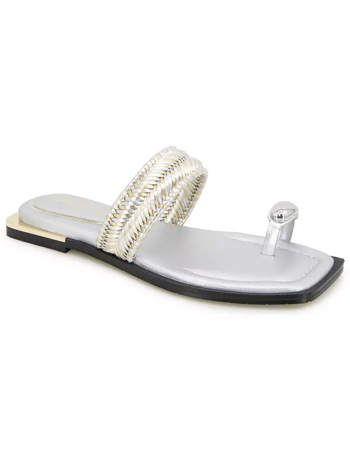 Женские сандалии Andarna Flat Kenneth Cole New York — изображение 1 из 8, серебристый золотистый