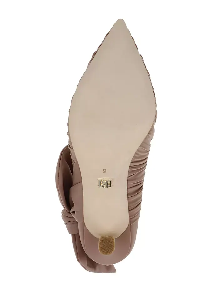 Женские вечерние туфли-лодочки Vanesa с бантом Badgley Mischka — изображение 4 из 5, коричневый/бежевый