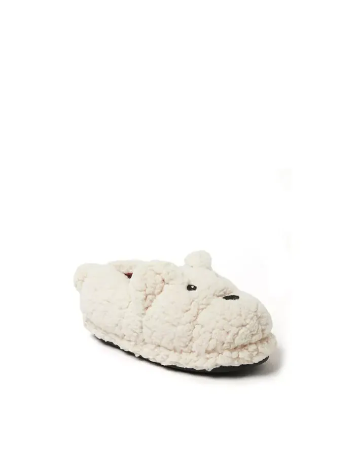 Тапочки с изображением животных Emery Critter с закрытой спинкой для девочек Dearfoams