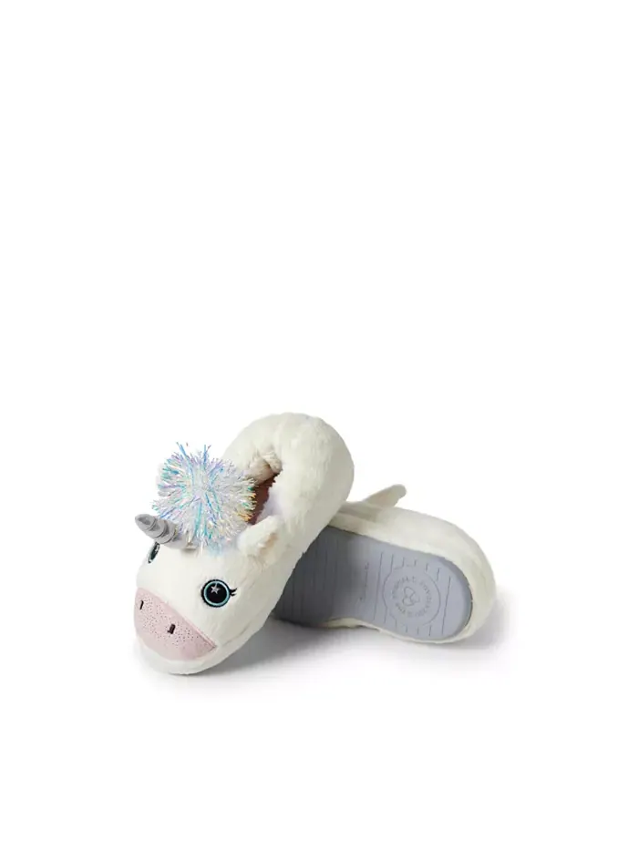 Тапочки с изображением животных Emery Critter с закрытой спинкой для девочек Dearfoams