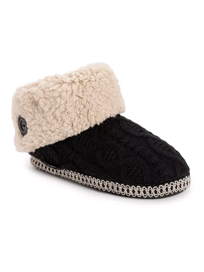 Женские тапочки-угги Melinda Cuff Muk Luks — изображение 1 из 3, черный