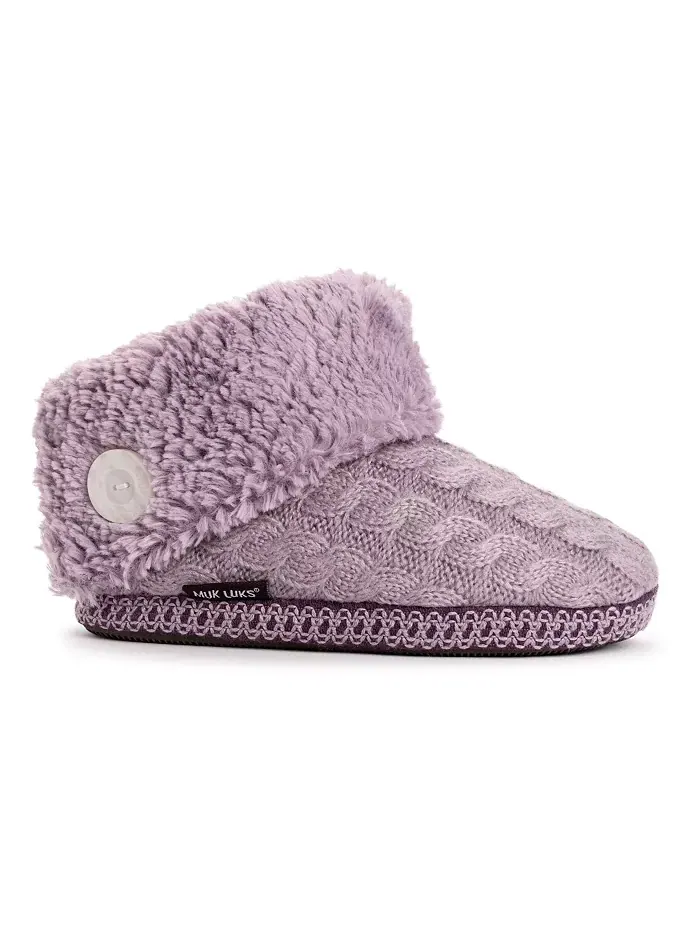 Женские тапочки-угги Melinda Cuff Muk Luks — изображение 3 из 3, фиолетовый