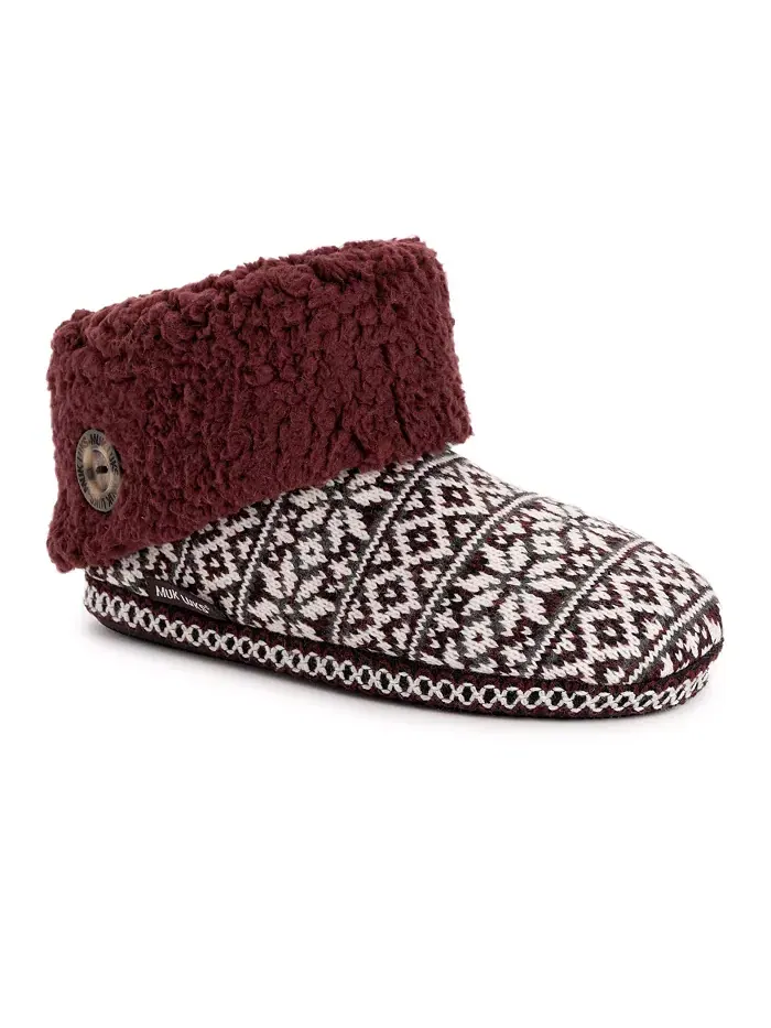 Женские тапочки-угги Melinda Cuff Muk Luks — изображение 1 из 3, красный