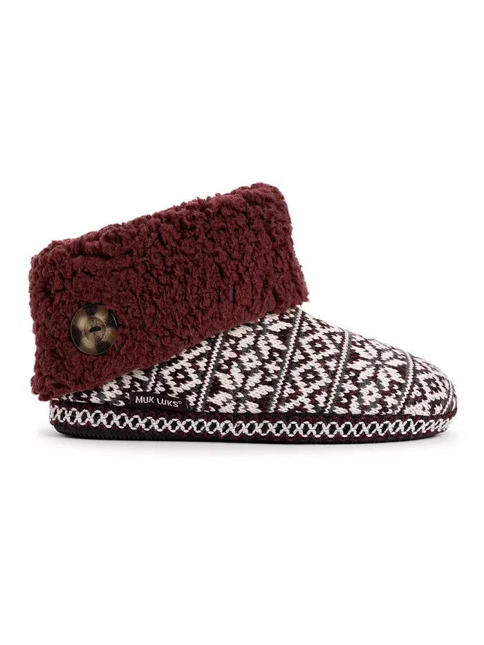 Женские тапочки-угги Melinda Cuff Muk Luks — изображение 3 из 3, красный