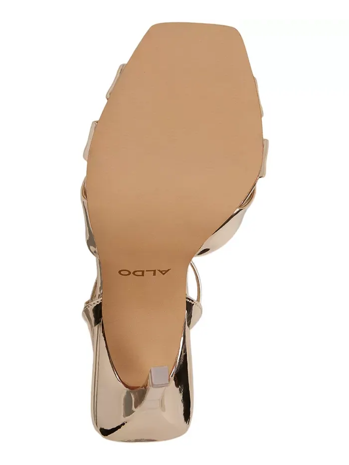 Женские сандалии Meteora с квадратным мысом и раздельной подошвой Aldo — изображение 5 из 5, золото