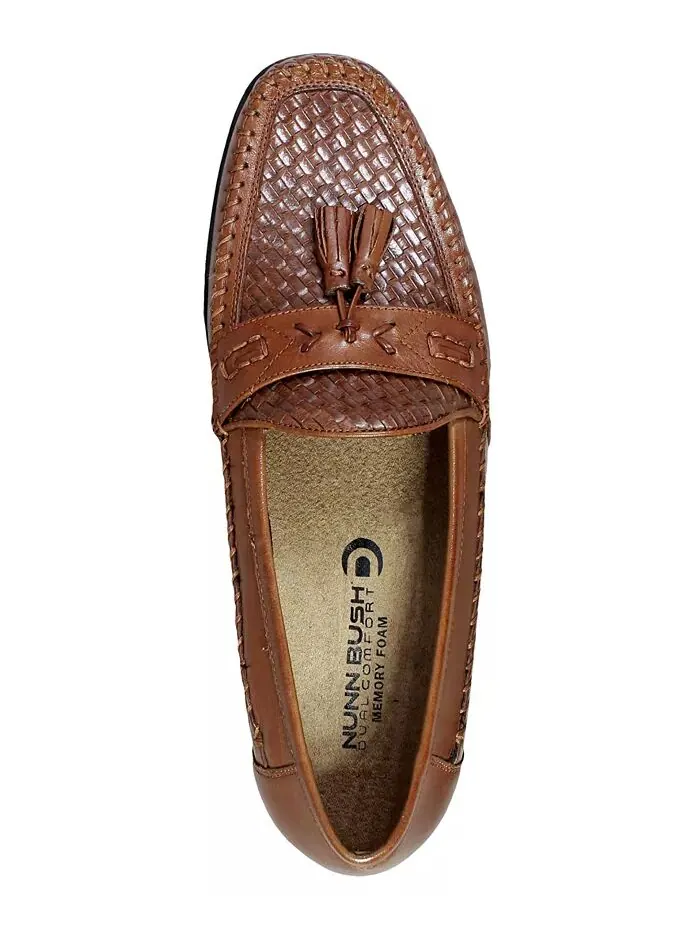 Мужские мокасины Strafford Woven Tassel Nunn Bush — изображение 3 из 7, коричневый