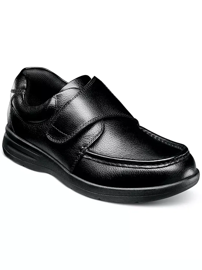 Мужские лоферы Cam-Strap Moc-Toe на легкой подошве Nunn Bush — изображение 1 из 7, черный