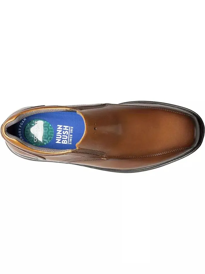Мужские мокасины Kore Pro Bicycle Toe Slip-On с технологией Comfort Nunn Bush — изображение 4 из 7, коричневый