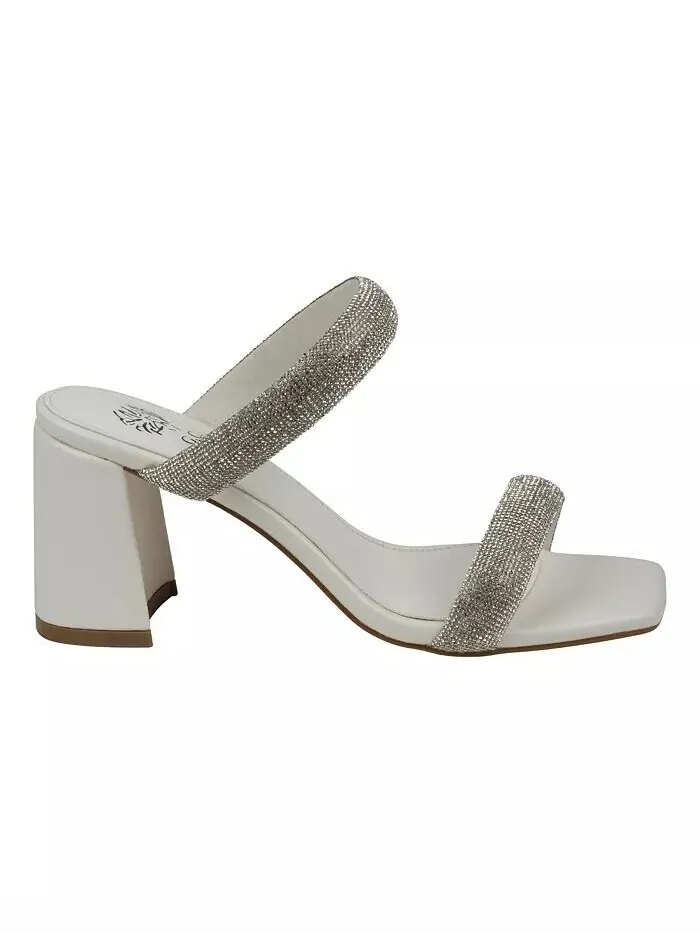 Женские босоножки Luella на каблуке с двумя ремешками и украшением GC Shoes — изображение 2 из 5, белый