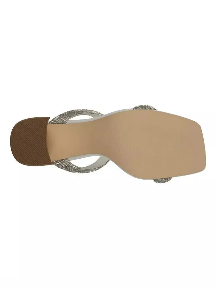 Женские босоножки Luella на каблуке с двумя ремешками и украшением GC Shoes — изображение 5 из 5, белый