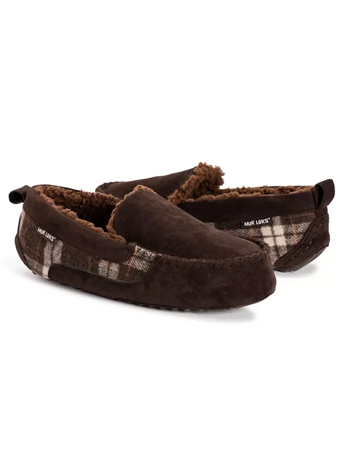 Мужские мокасины-тапочки Emmett MUK LUKS — изображение 5 из 6, коричневый