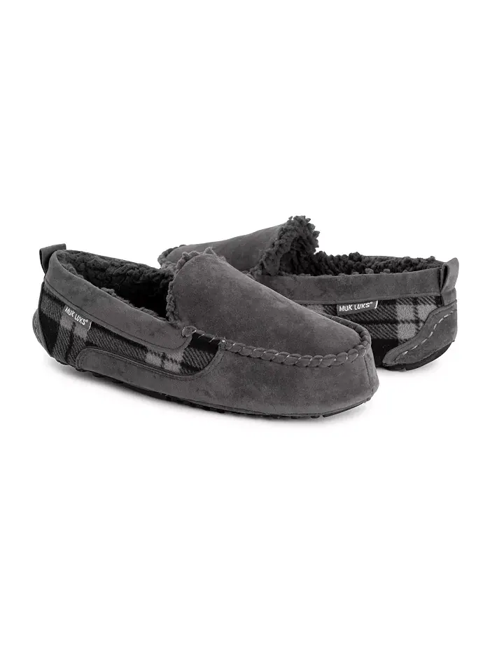 Мужские мокасины-тапочки Emmett MUK LUKS — изображение 4 из 7, серый