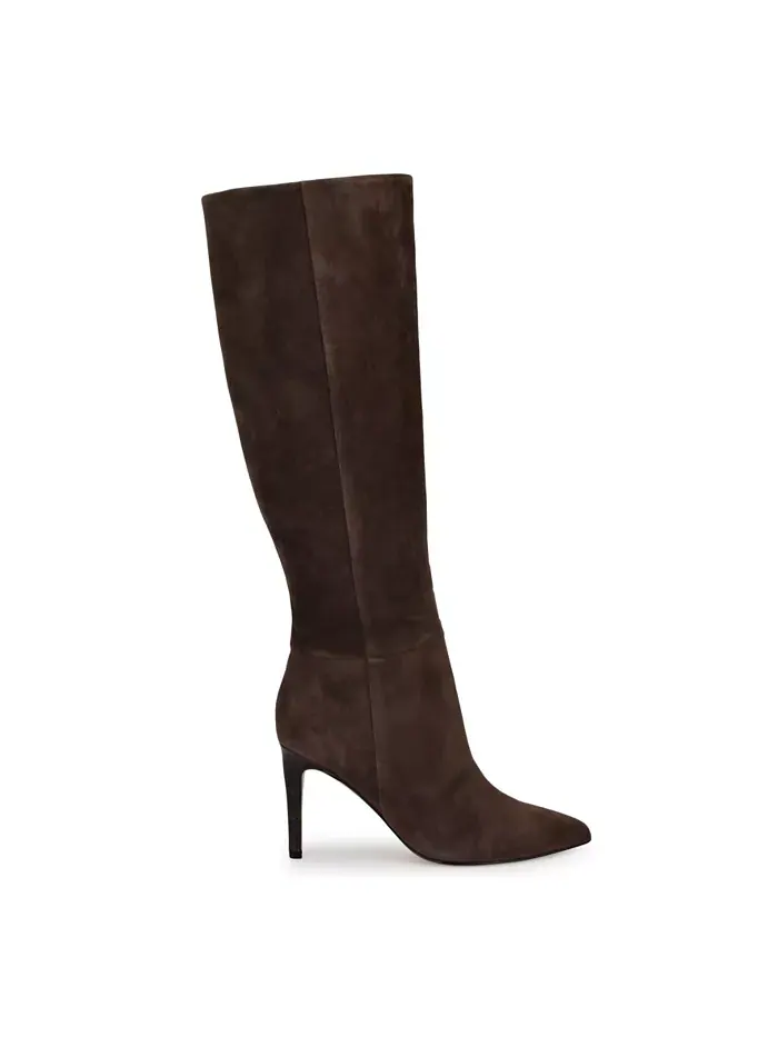 Женские сапоги Richy на высоком каблуке с широким голенищем Nine West — изображение 2 из 5, коричневый