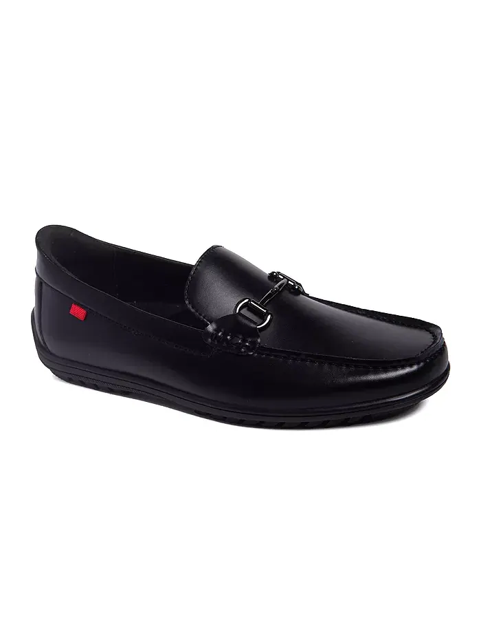 Эллиот Роуд Кожаные Лоферы с Пряжкой и Технологией Hands-Free Slip On Marc Joseph New York — изображение 1 из 8, черный