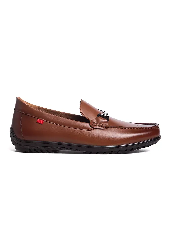Мужские лоферы Elliot Road с технологией Hands-Free Slip On и пряжкой Marc Joseph New York — изображение 3 из 8, коричневый
