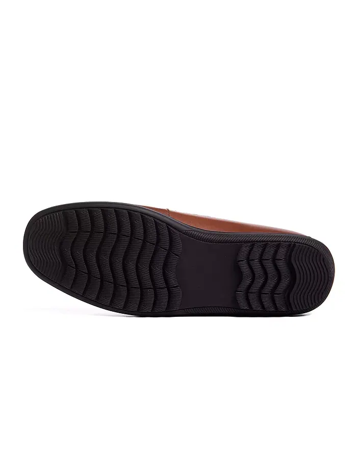 Эллиот Роуд Кожаные Лоферы с Пряжкой и Технологией Hands-Free Slip On Marc Joseph New York — изображение 4 из 8, коньячный