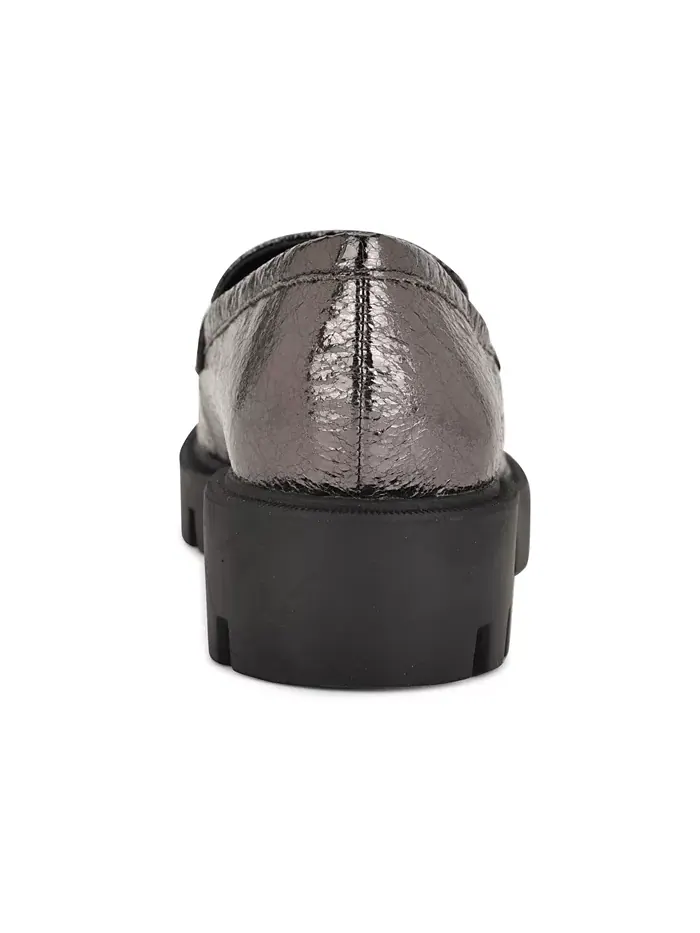 Женские пенни-лоферы Maibel на массивной подошве Nine West — изображение 3 из 5, серебристый