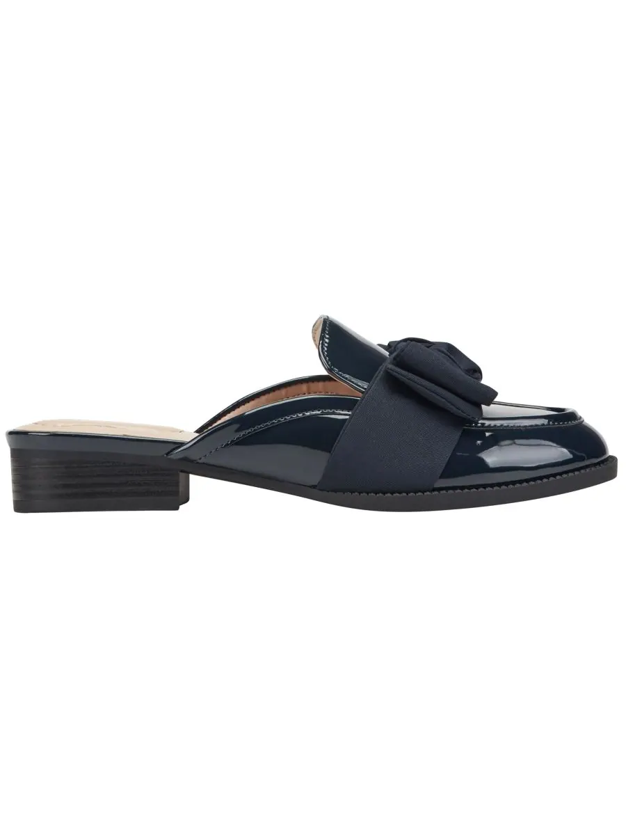 Женские мюли-лоферы Leilani Bow Slip-On Tailored Mule Loafers Bandolino — изображение 2 из 5, темно-синий