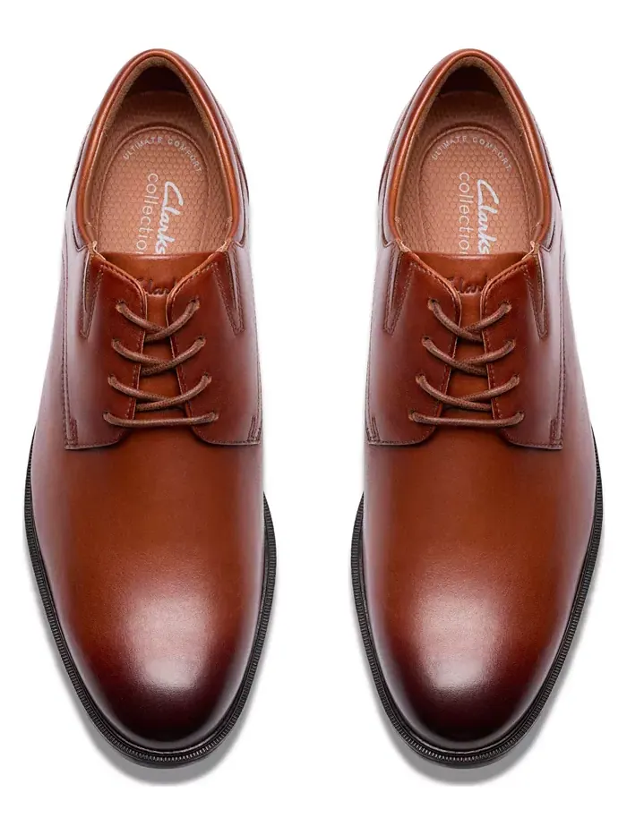 Мужские туфли Clarks Steadwell с кружевной отделкой — изображение 4 из 7, коричневый