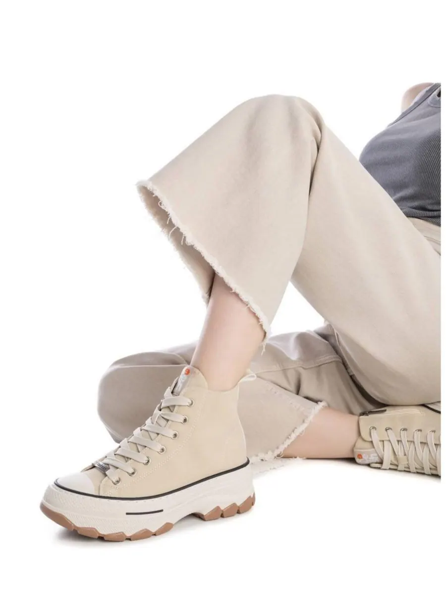 Женские повседневные высокие кроссовки от XTI XTI — изображение 3 из 5, бежевый