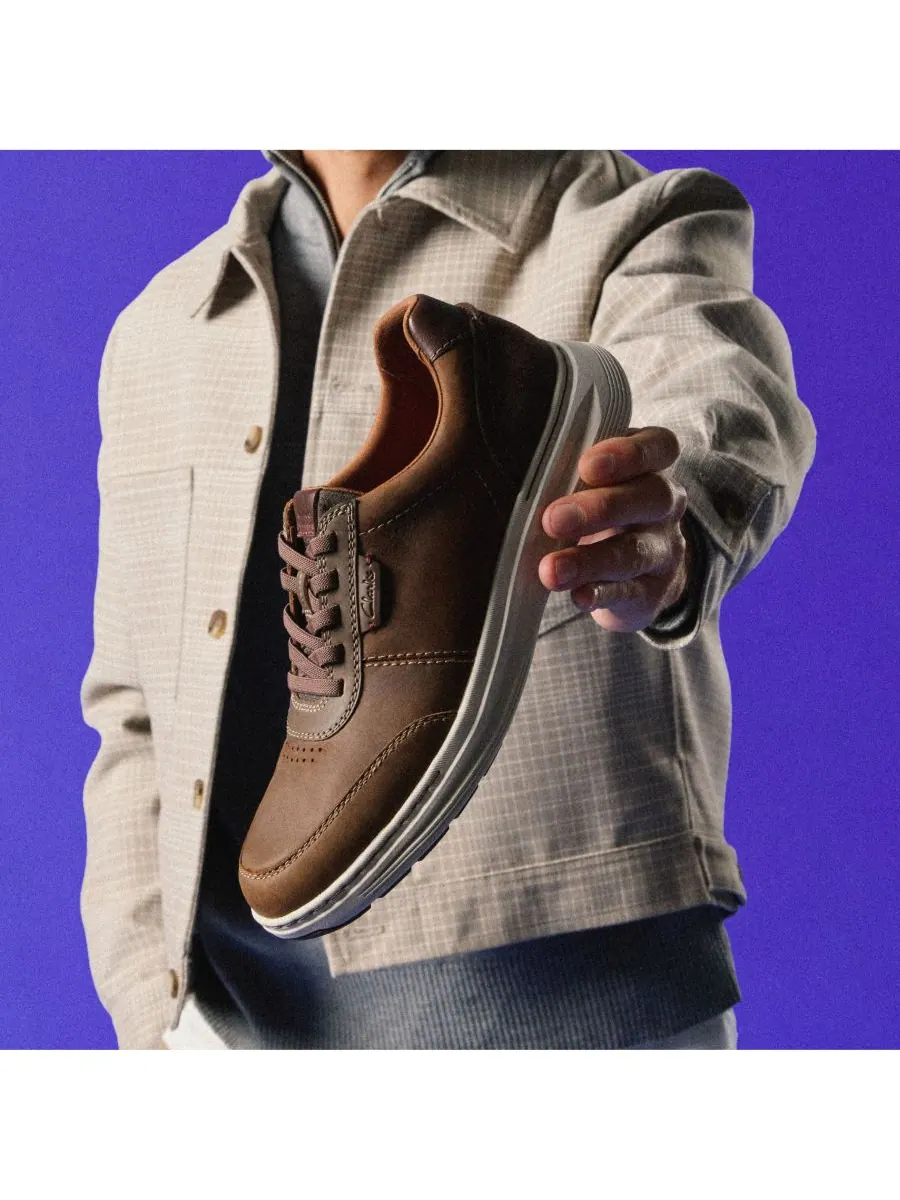 Мужские повседневные кроссовки Craftwell на шнуровке Clarks — изображение 3 из 10, бежевый