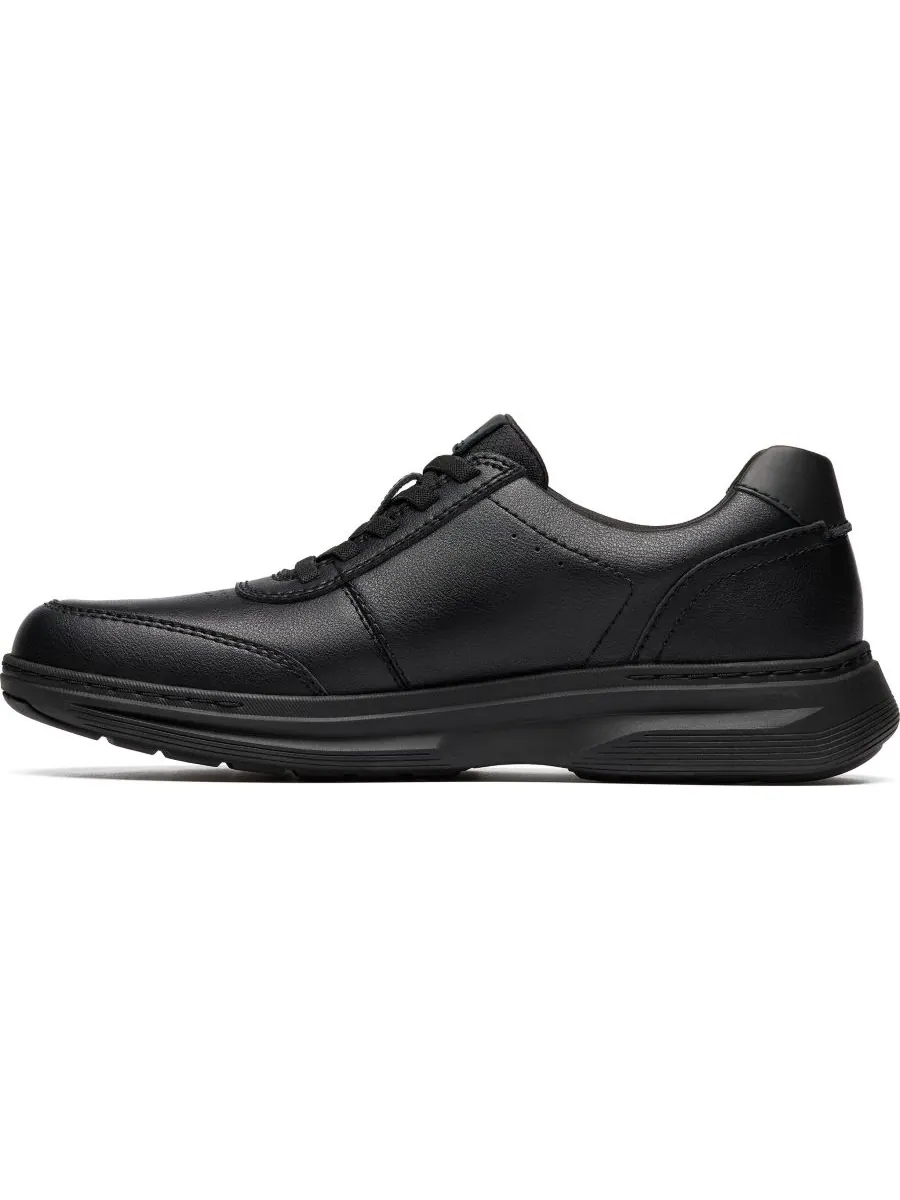 Кроссовки мужские Clarks Craftwell, повседневные, на шнуровке, кожаные — изображение 5 из 8, черный