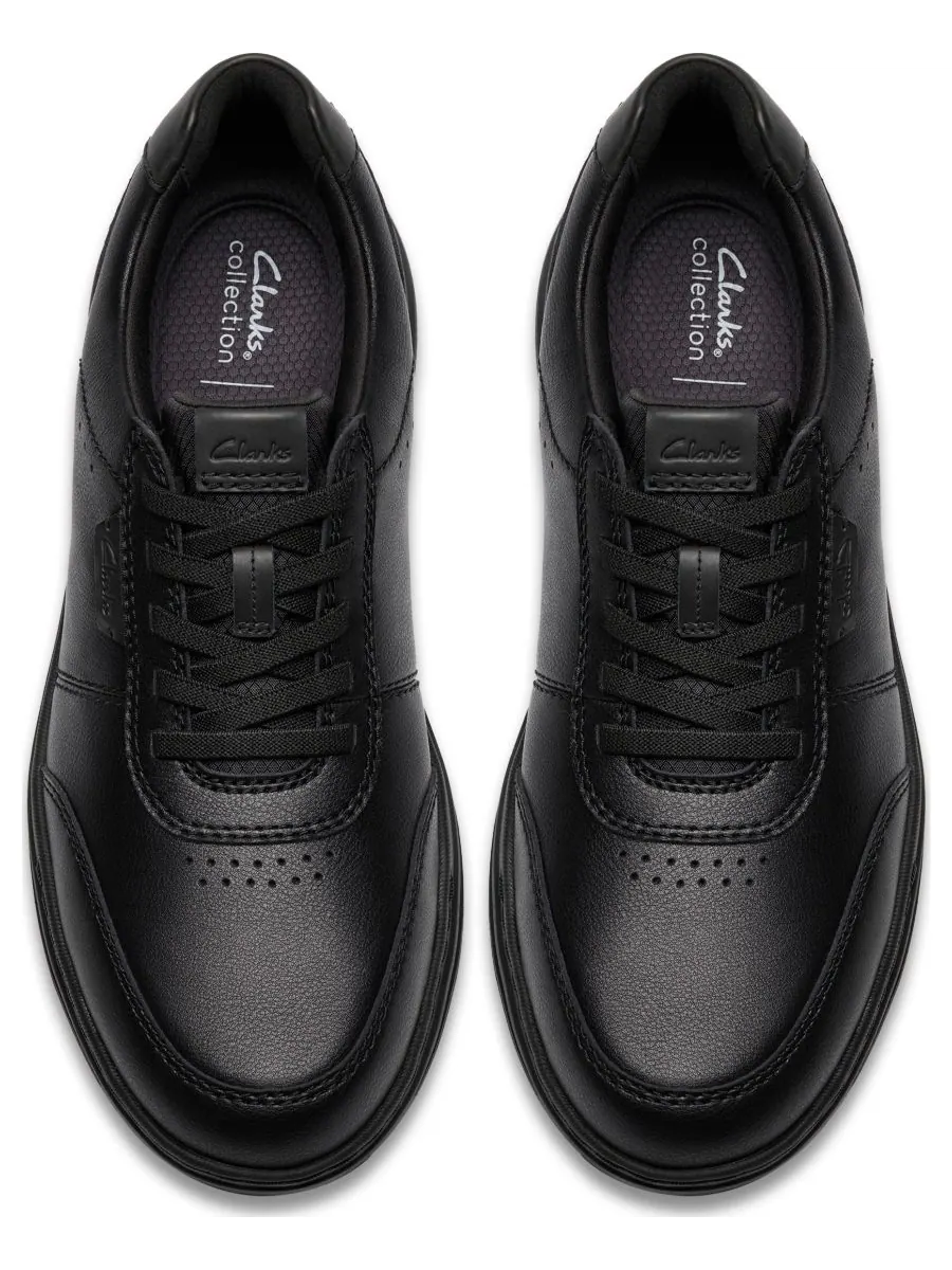 Кроссовки мужские Clarks Craftwell, повседневные, на шнуровке, кожаные — изображение 6 из 8, черный