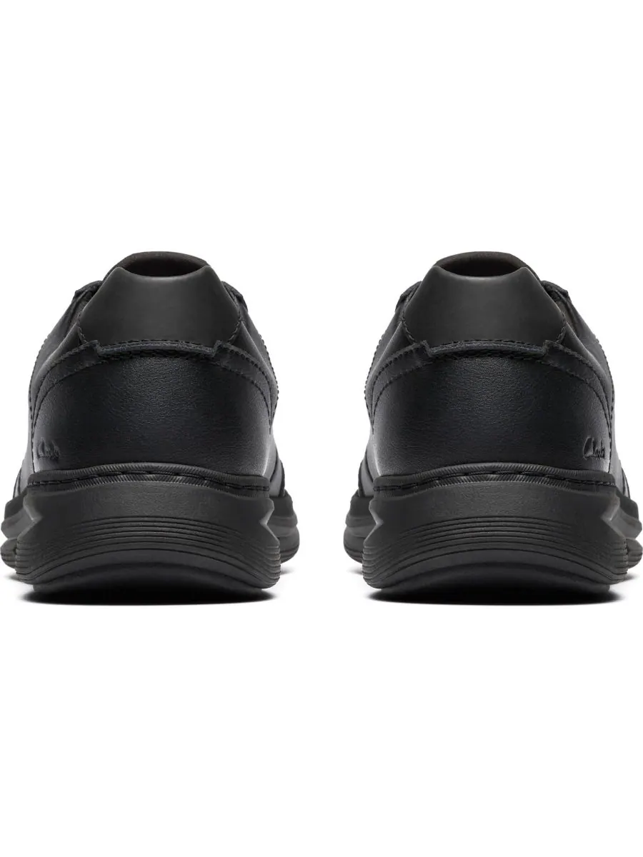 Кроссовки мужские Clarks Craftwell, повседневные, на шнуровке, кожаные — изображение 7 из 8, черный