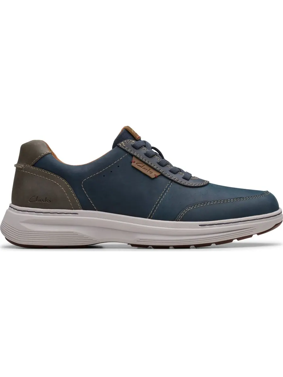Кроссовки мужские Clarks Craftwell, повседневные, на шнуровке — изображение 2 из 7, темно-синий