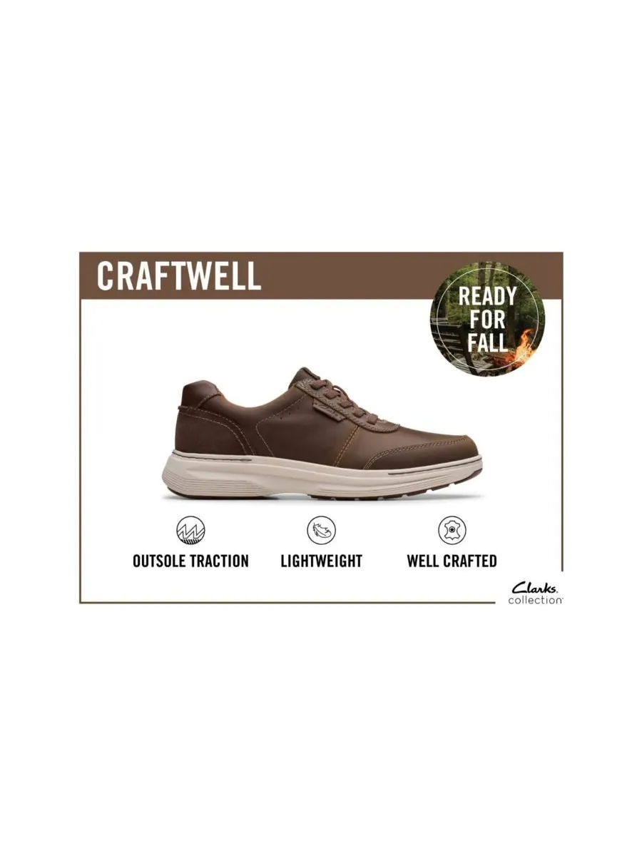Кроссовки мужские Clarks Craftwell, повседневные, на шнуровке — изображение 3 из 7, темно-синий