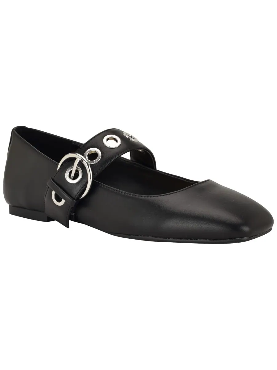 Женские туфли на плоской подошве с квадратным носком Kebba Mary Jane Nine West — изображение 1 из 5, черный