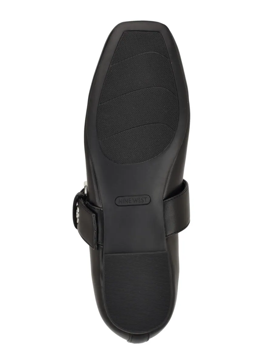 Женские туфли на плоской подошве с квадратным носком Kebba Mary Jane Nine West — изображение 5 из 5, черный