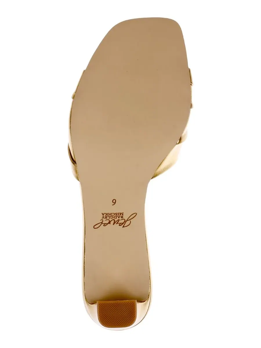 Женские сандалии-шлепанцы Paris Jewel Badgley Mischka — изображение 5 из 5, золотистый металлик