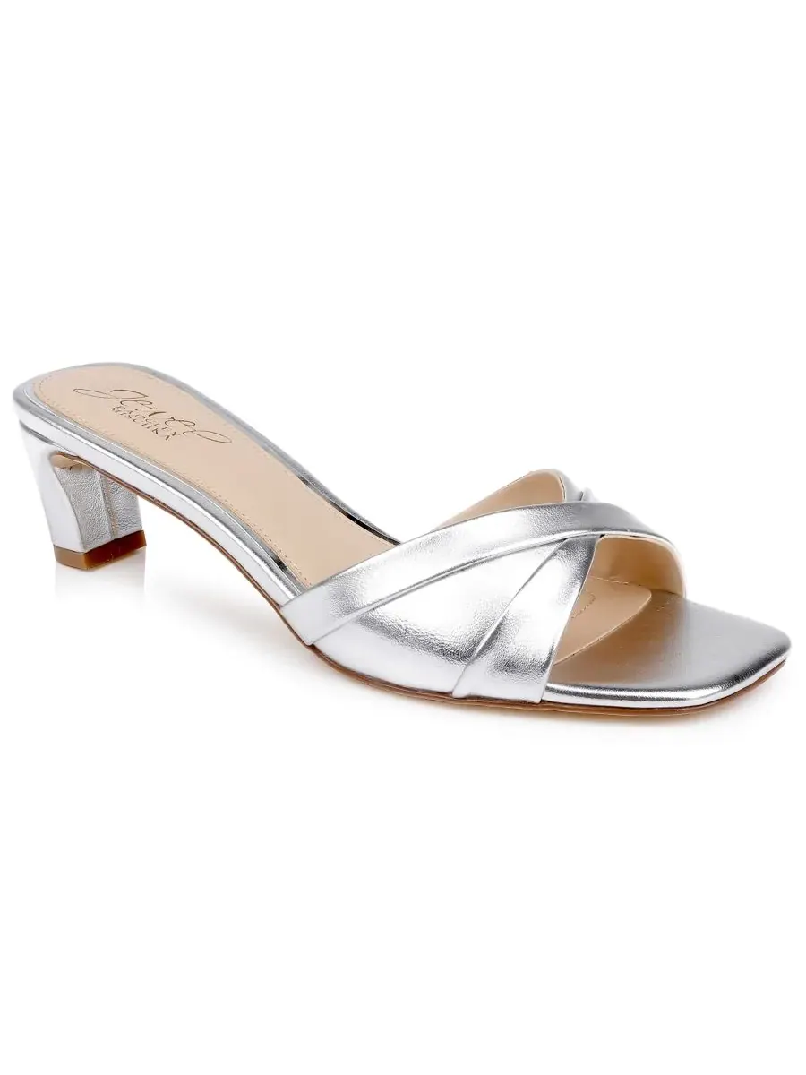 Женские сандалии-шлепанцы Paris Jewel Badgley Mischka, серебро metallic