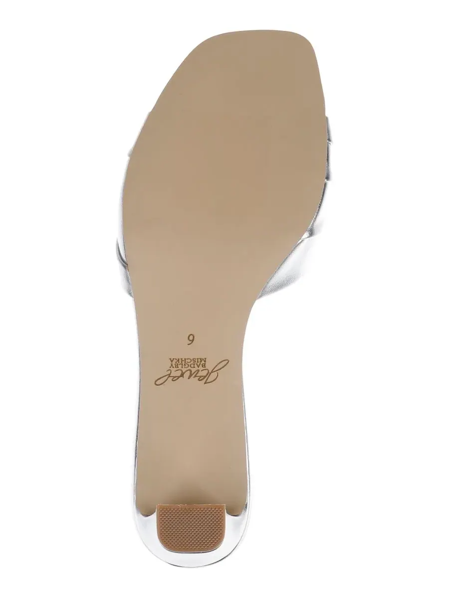 Женские сандалии-шлепанцы Paris Jewel Badgley Mischka, серебро metallic — изображение 5 из 5, серебристый металлик