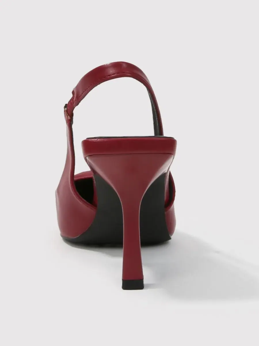 Туфли-лодочки Cindy с открытой пяткой и пряжкой в тон BERNESS — изображение 3 из 3, красный