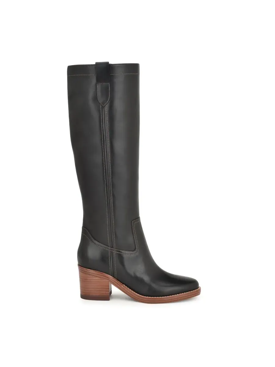 Женские высокие сапоги Hecee на массивном каблуке Nine West — изображение 2 из 5, черный