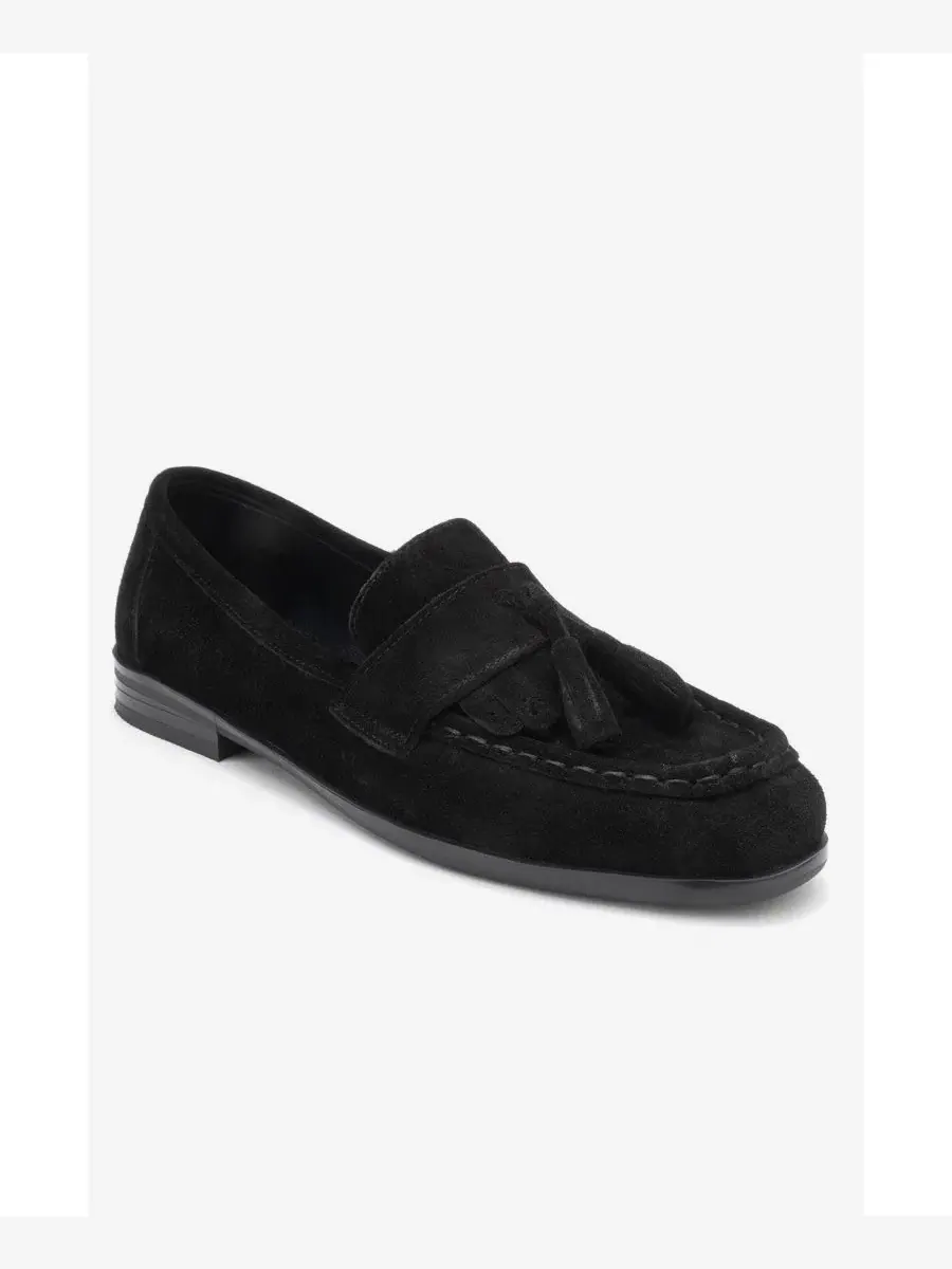 Женские кожаные лоферы с кисточками Lupen Forever & Always Shoes — изображение 1 из 5, черный