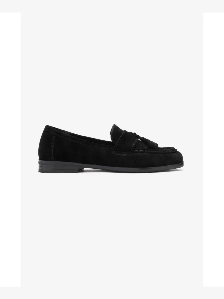 Женские кожаные лоферы с кисточками Lupen Forever & Always Shoes — изображение 2 из 5, черный