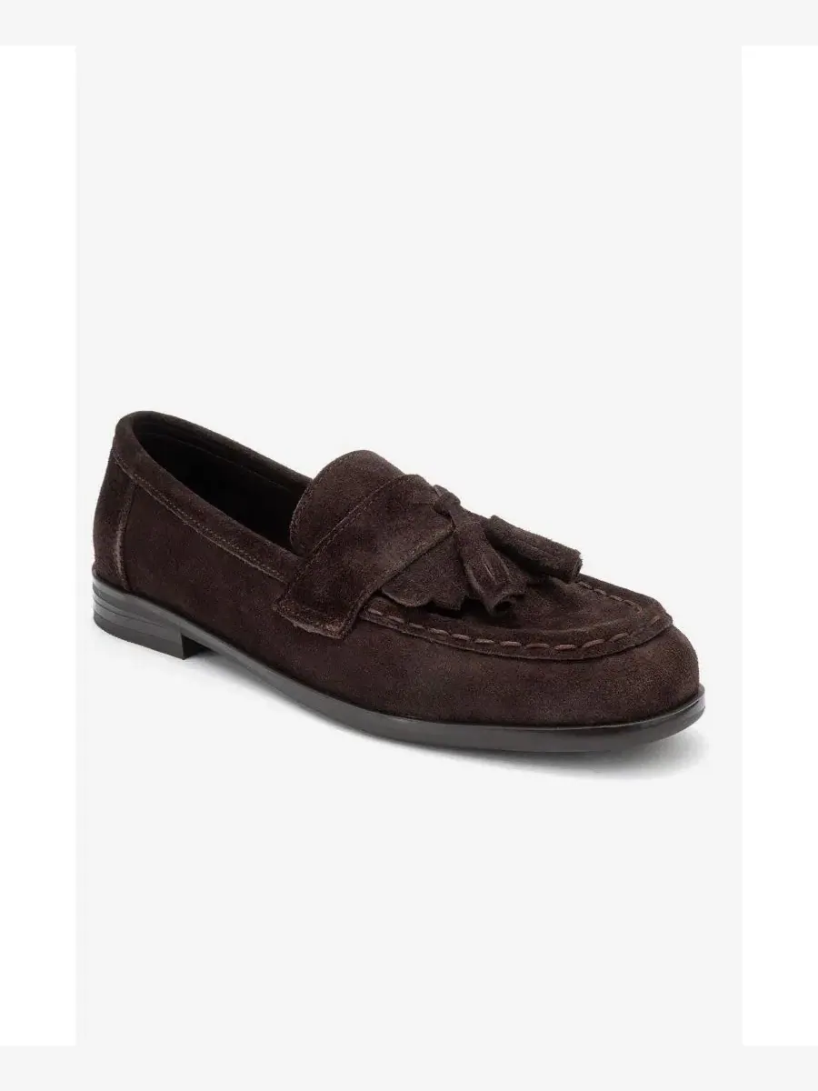 Женские кожаные лоферы с кисточками Lupen Forever & Always Shoes — изображение 1 из 5, коричневый