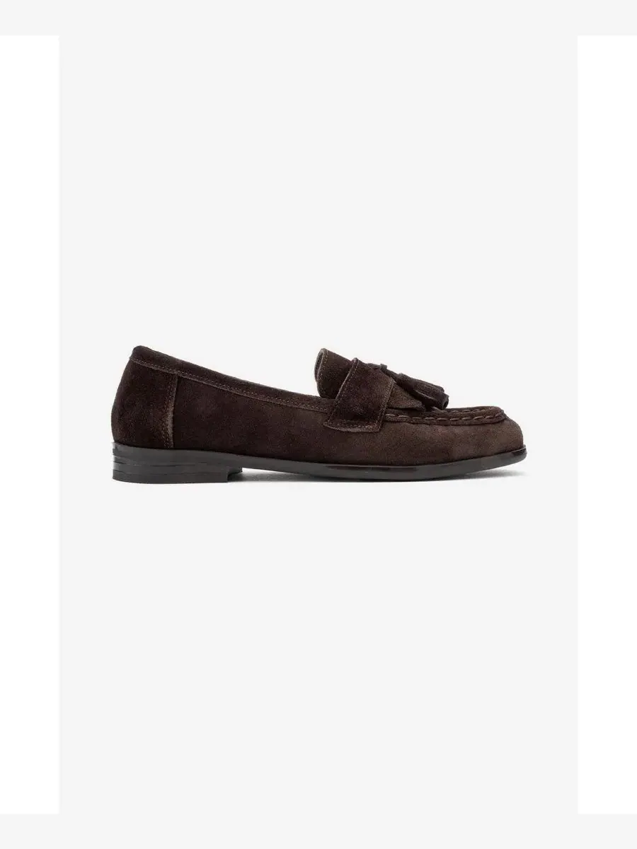 Женские кожаные лоферы с кисточками Lupen Forever & Always Shoes — изображение 2 из 5, коричневый