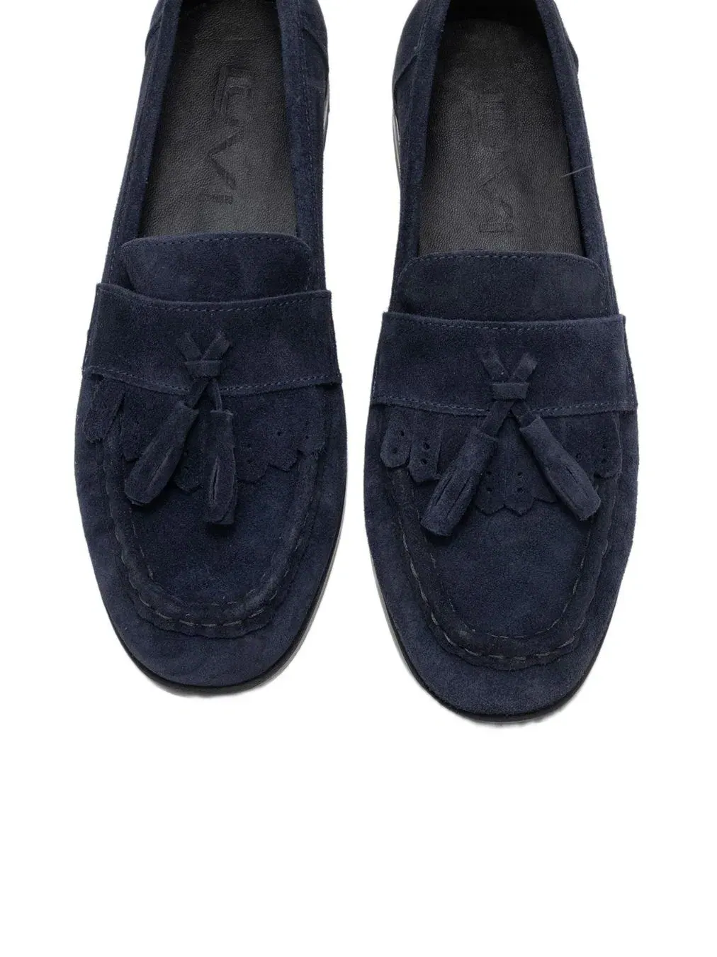 Женские кожаные лоферы с кисточками Lupen Forever & Always Shoes — изображение 3 из 5, темно-синий
