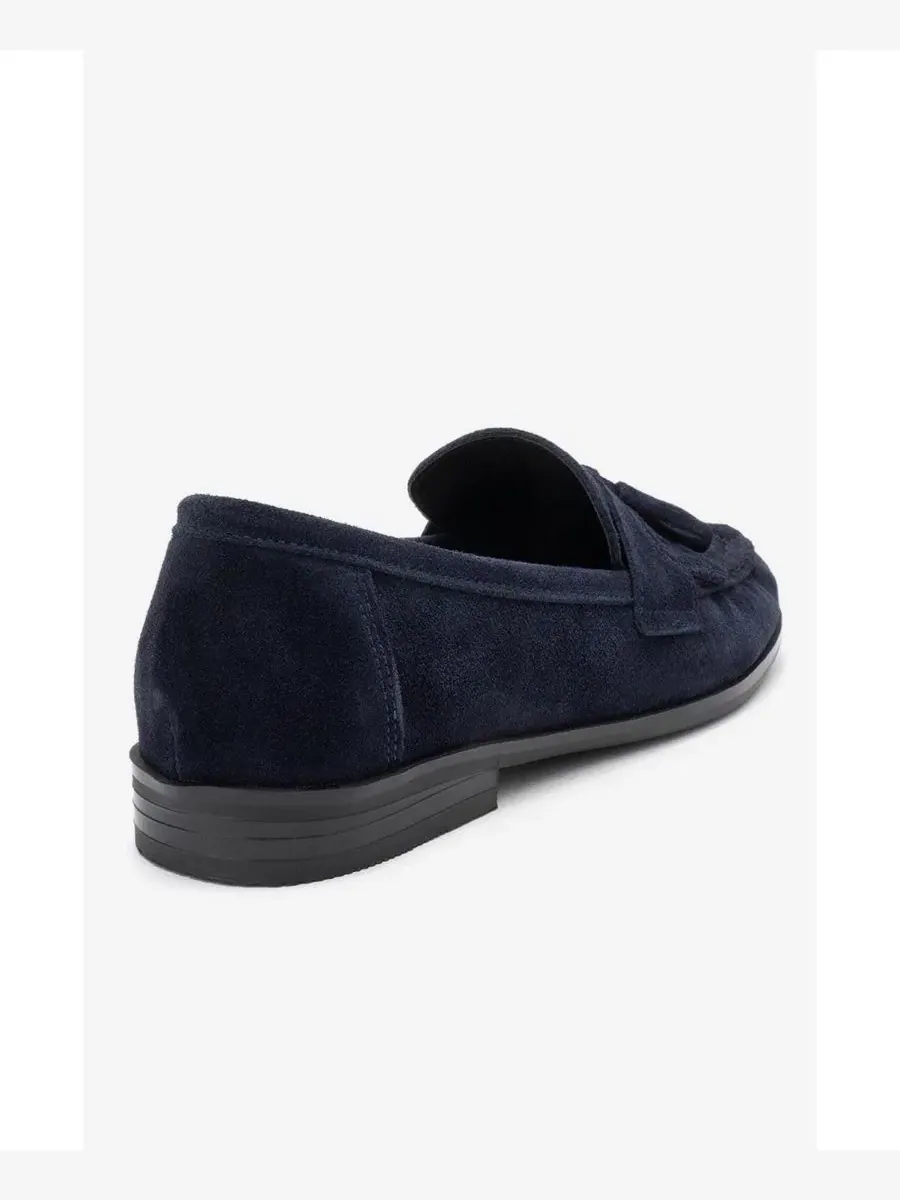 Женские кожаные лоферы с кисточками Lupen Forever & Always Shoes — изображение 5 из 5, темно-синий