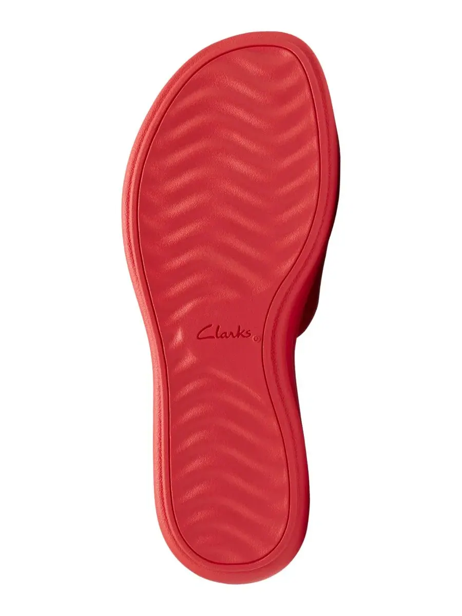 Сандалии женские Clarks Drift Floral на танкетке, без застежек — изображение 5 из 8, красный