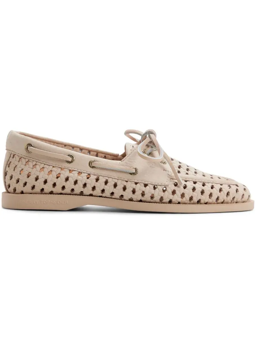 Лодочка из плетеной кожи с шнуровкой Sperry — изображение 2 из 5, светлый бежевый
