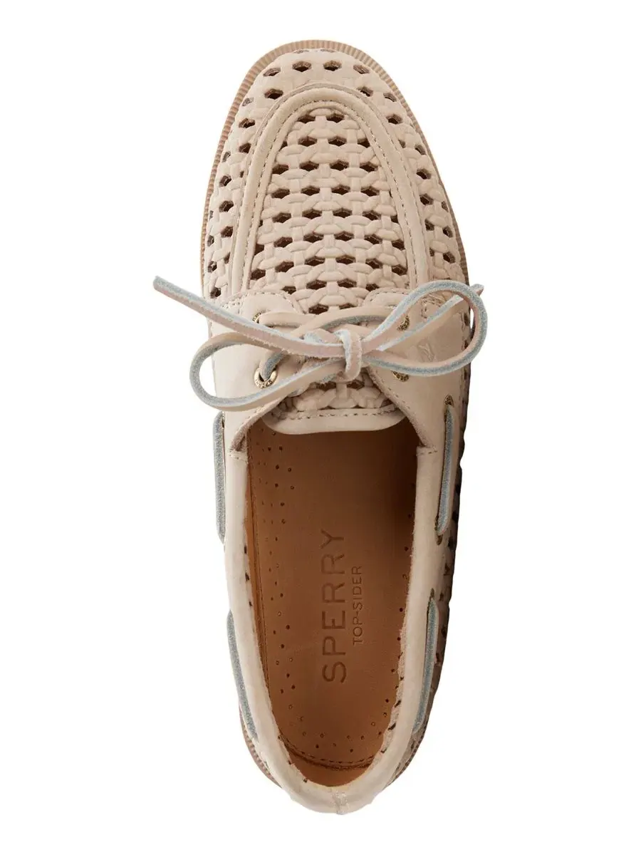 Лодочка из плетеной кожи с шнуровкой Sperry — изображение 4 из 5, светлый бежевый