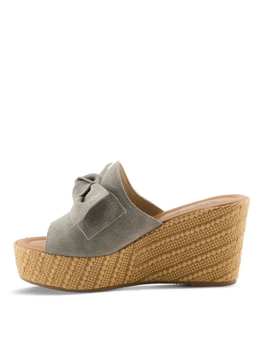 Сандалии-танкетки с бантом Ellyn-Woven Spring Step — изображение 2 из 6, серый